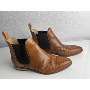 Melvin And Hamilton Jessy 4 Pointed Brown Leather Ankle Boots Womens Size 7